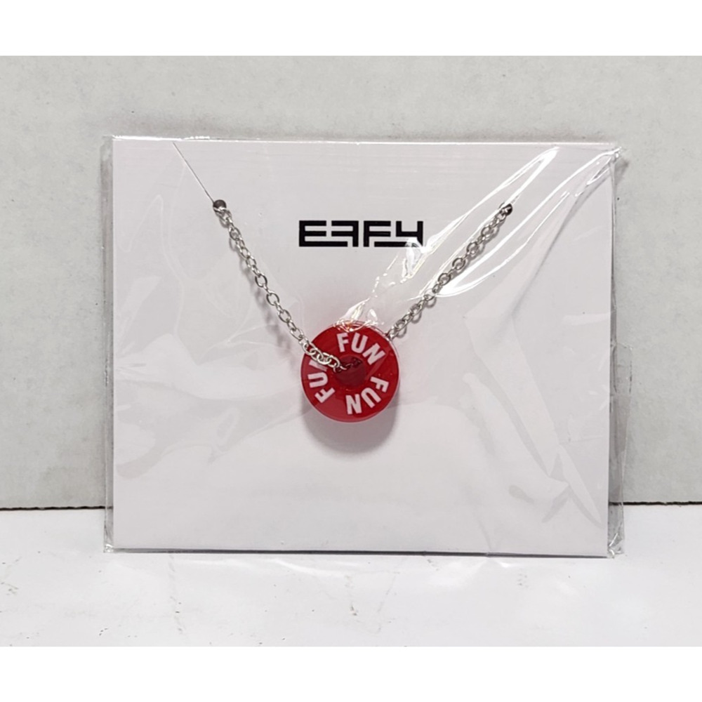 NEW EFFY Carnival Cruise Red FUN SHIP Charm Barrel Pendant with Necklace